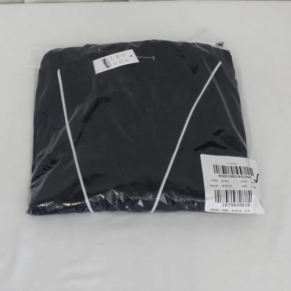 J Crew Dreamy Cotton Robe Navy - Picture 6 of 6